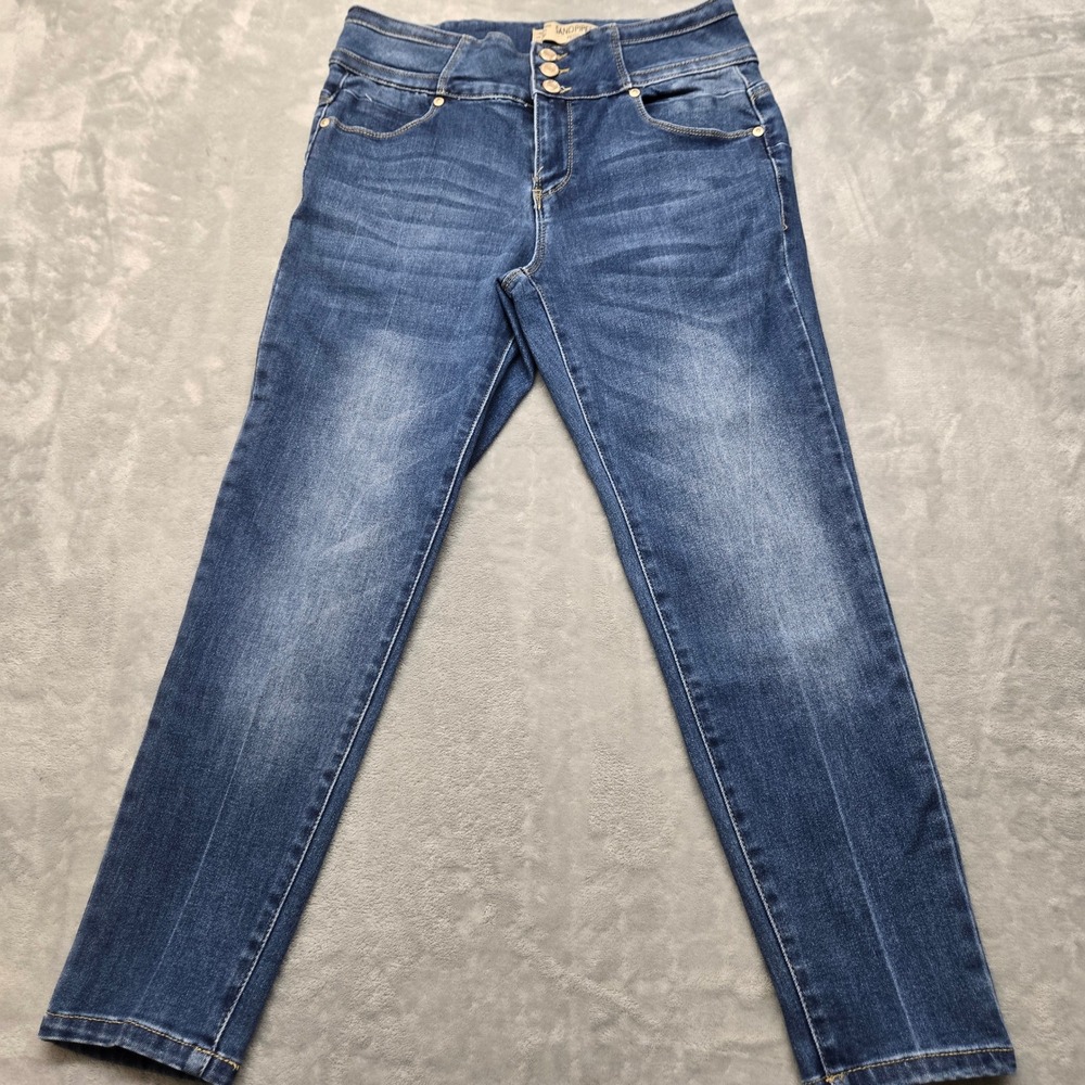 Sandpiper Petite High Rise Skinny Jeans Medium Wash Blue Size 10P VTG Y2K